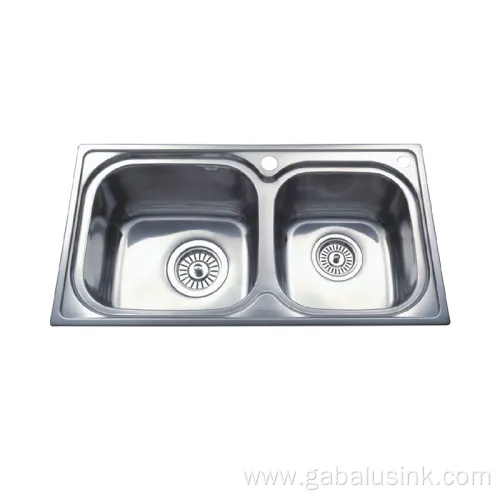 Multi-function Commercial Stainless Two Bowl Kitchen Sink